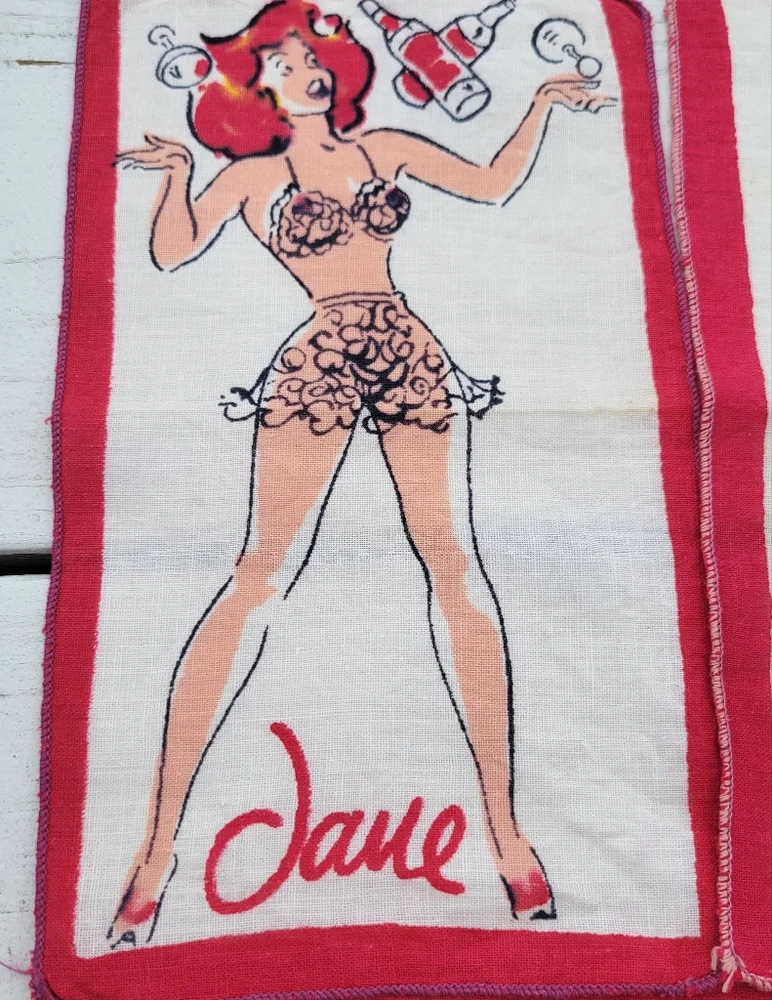 Vintage Pin-Up Girl Cocktail Napkins by Dewan 